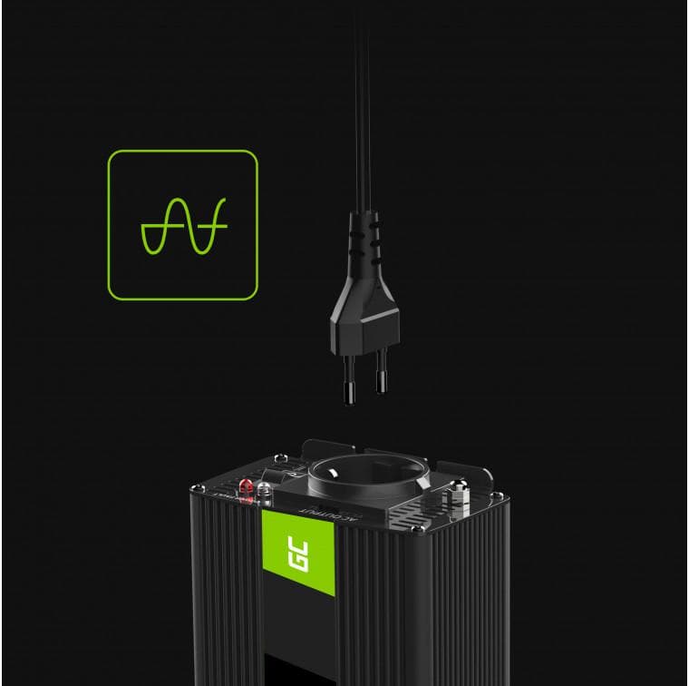 

PRZETWORNICA NAPIĘCIA INWERTER Green Cell 24V -> 230V 150W/300W CZYSTA SINUSOIDA INV30