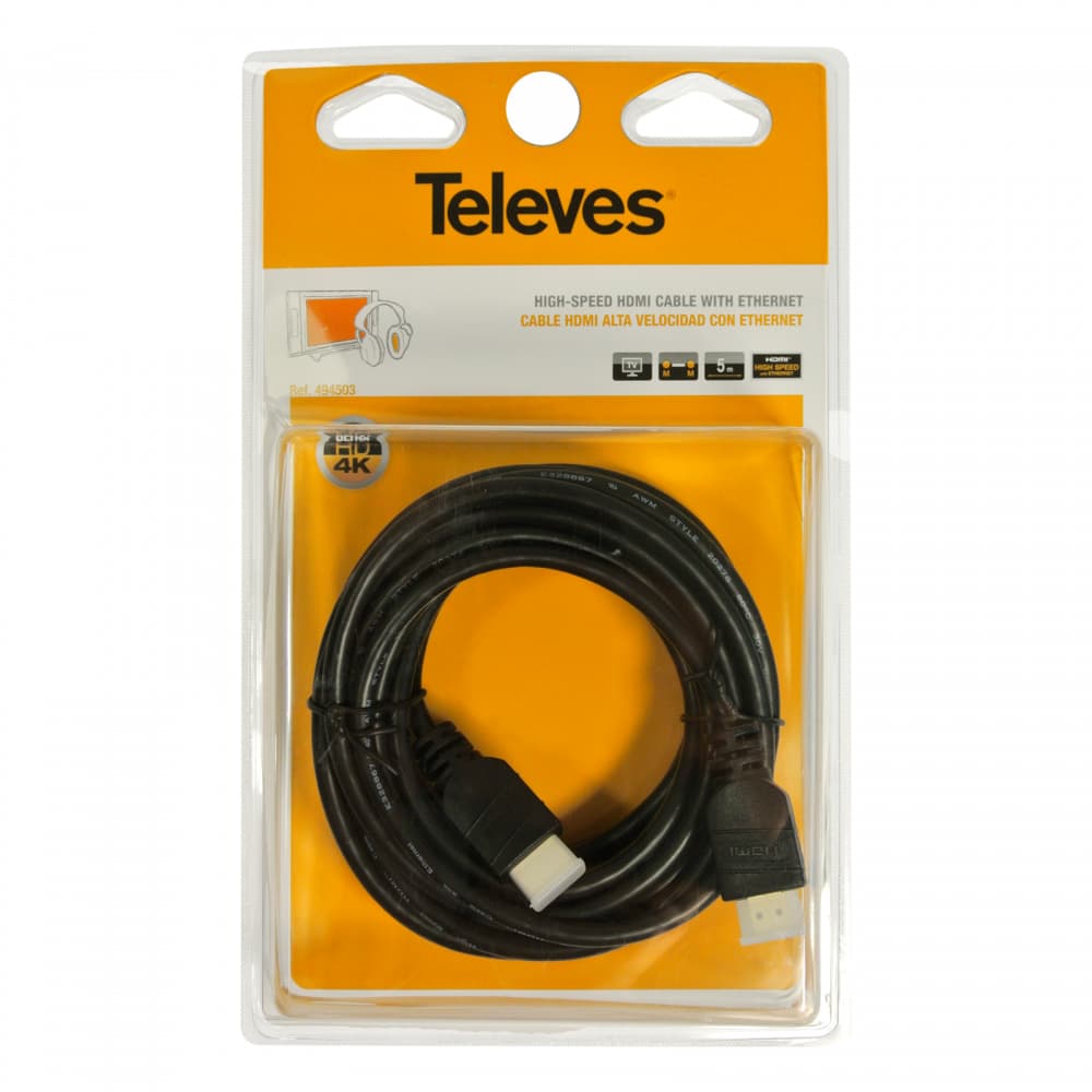 

Kabel HDMI 2.0 Televes ref. 494503 5m 4K