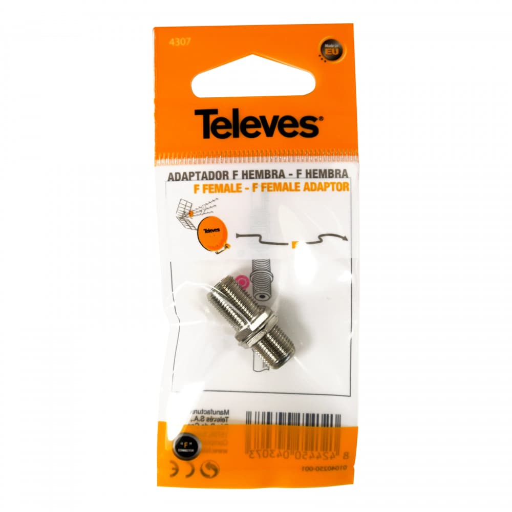 

Przejściówka "F" Televes żeńskie – żeńskie (beczka) ref. 4173, Beczka) ref. 417