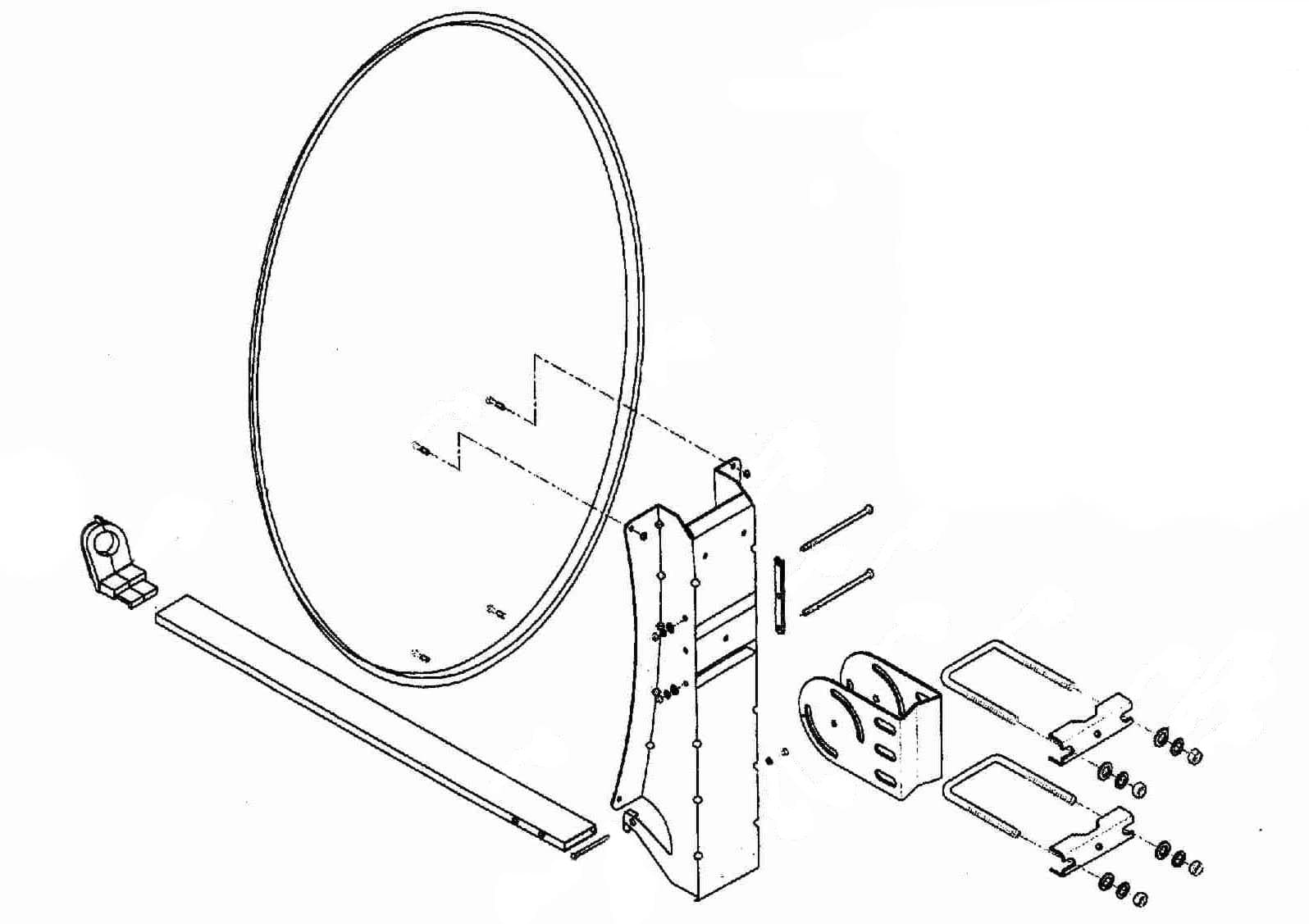 

ANTENA CZASZA SAT 85cm STAL GRAFIT (satelitarna) TELE System, Satelitarna) tele syste
