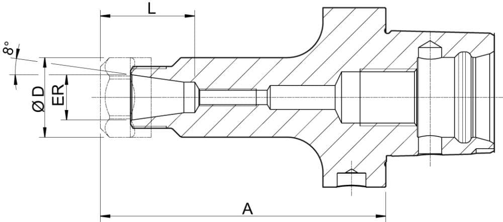 

Oprawka do tulejek zaciskowych CAPTO C6 ER25 100mm HAIMER