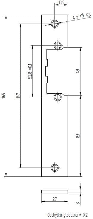 

SZYLD ELEKTRA PROSTY R2/R3 MALOWANY