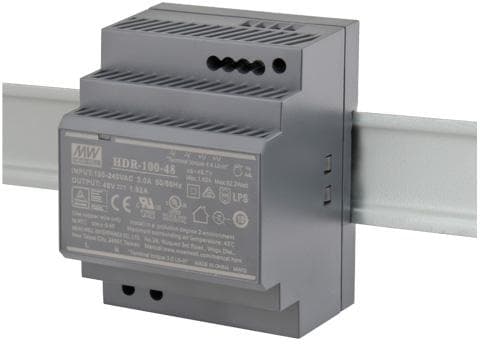 

ZASILACZ IMPULSOWY NA SZYNĘ DIN MEAN WELL HDR-100-48 48V/100W/1.92A