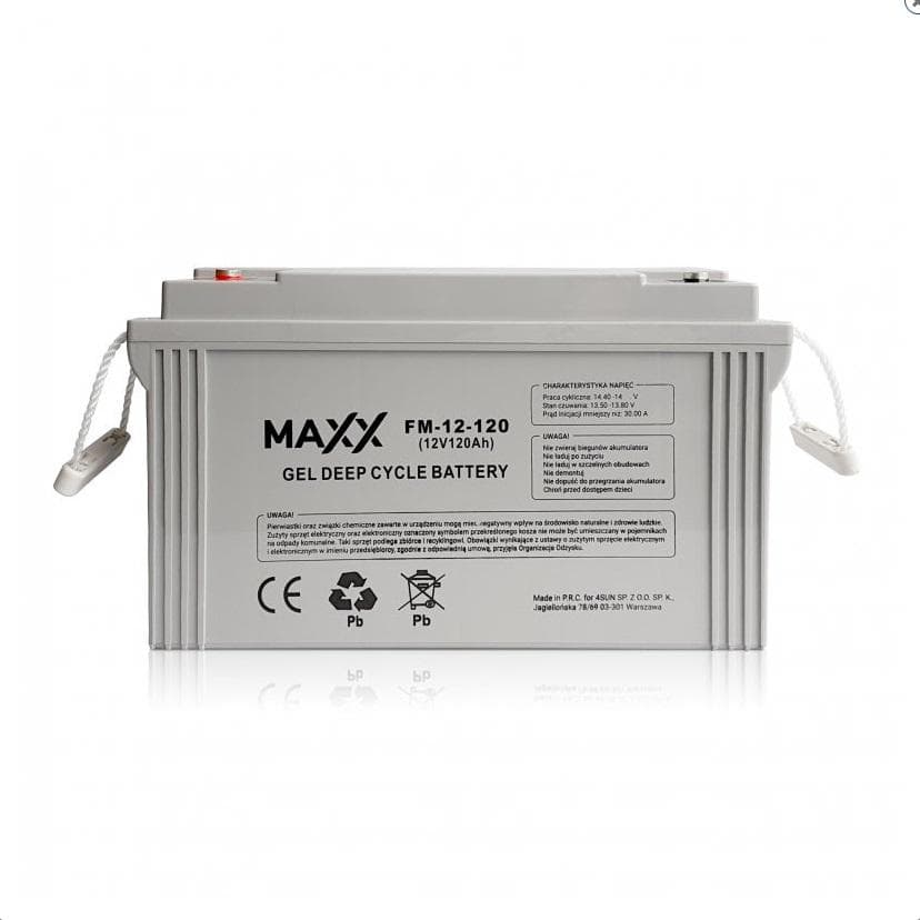 

Akumulator żelowy, Maxx DEEP CYCLE 12-FM-120, 120Ah