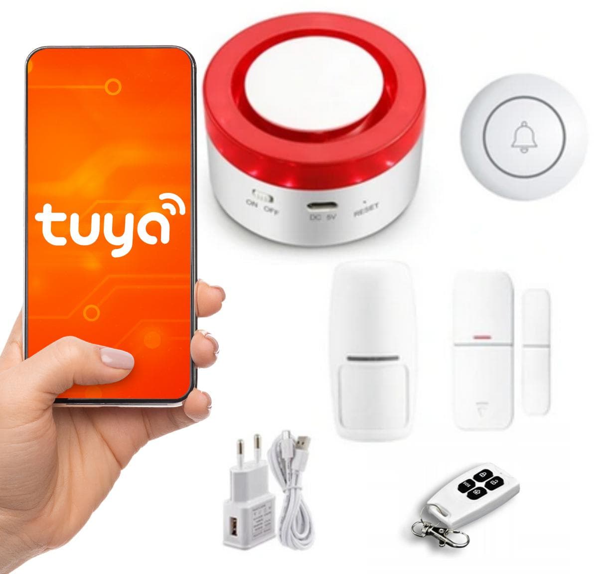 

BEZPRZEWODOWY ALARM WIFI SYRENA TUYA GOOGLE ALEXA VS-H1