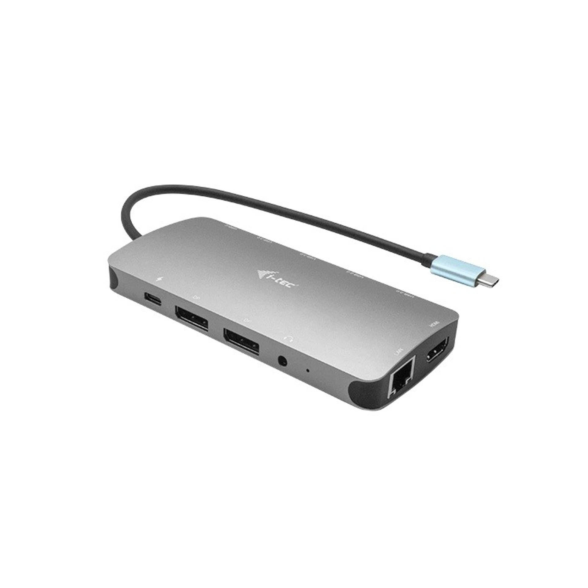 

USB-C Metal Nano Stacja Dokująca 3x Display 2x DP 1x HDMI LAN Power Delivery 100 W