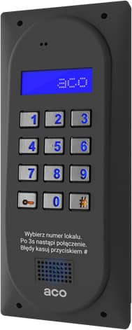 

ACO CDNP6ACCS ST CENTRALA DOMOFONOWA grzałka LCD. RFID SLAVE