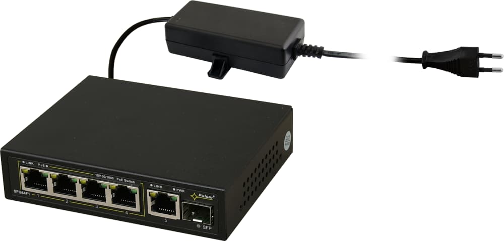 

Switch 6-portowy PULSAR SFG64F1 do 4 kamer IP