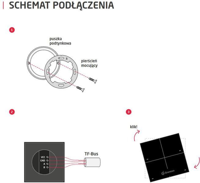 

GRENTON - TOUCH PANEL 4B, Tf-bus, BIAŁY (2.0)