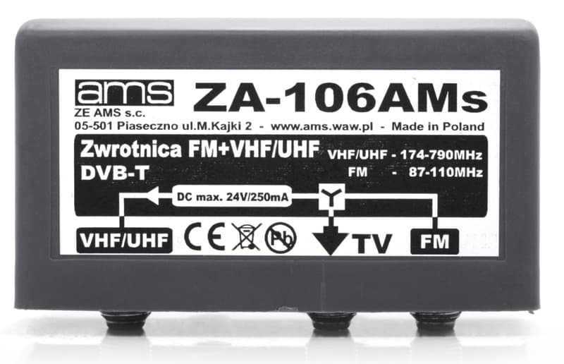 

Zwrotnica antenowa AMS ZA-106AMs, FM/VHF+UHF