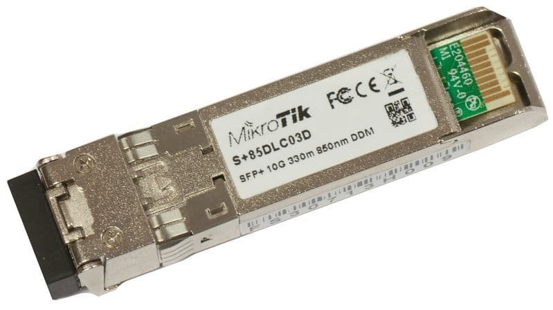 

MikroTik S+85DLC03D SFP+, Multi-Mode Fiber, Dual LC, 10/100/1000/10000 Mbit/s, Wavelength 850 nm, Maximum transfer distance 300