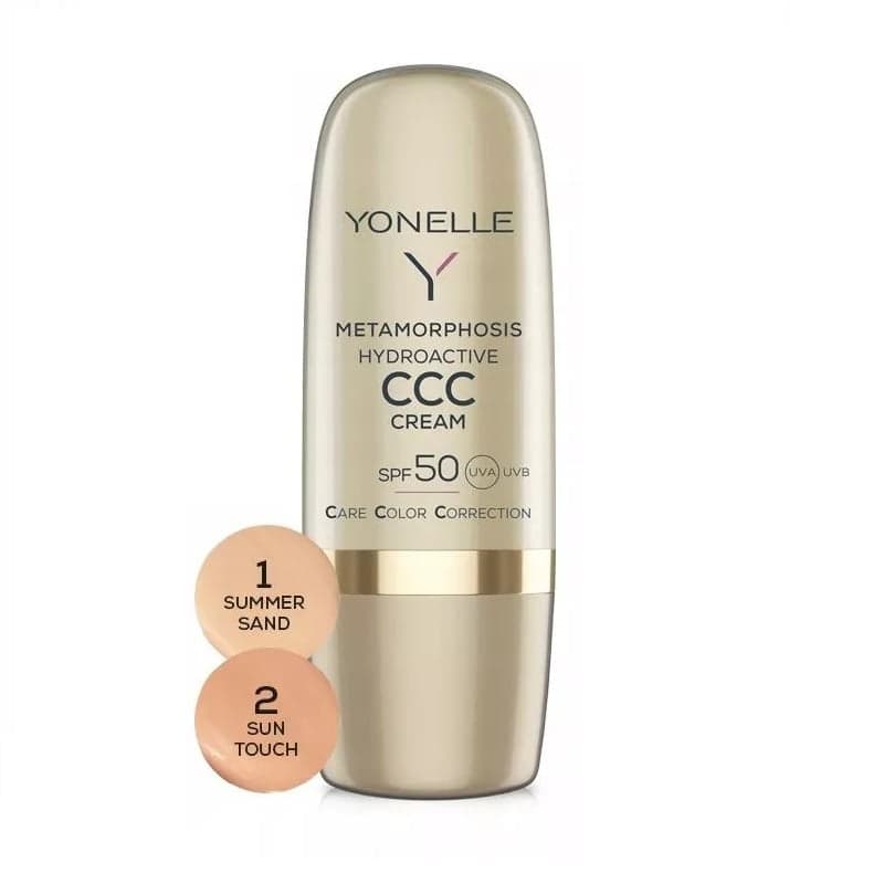 

Yonelle Metamorphosis Hydroactive CCC Cream SPF50 hydroaktywny krem koloryzujący do twarzy 02 Sun Touch 30ml