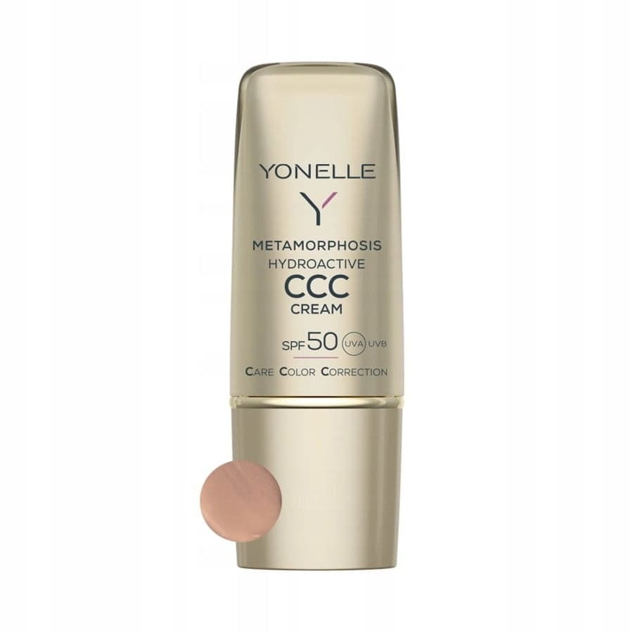 

Yonelle Metamorphosis Hydroactive CCC Cream SPF50 hydroaktywny krem koloryzujący do twarzy 03 Gold Tan 30ml