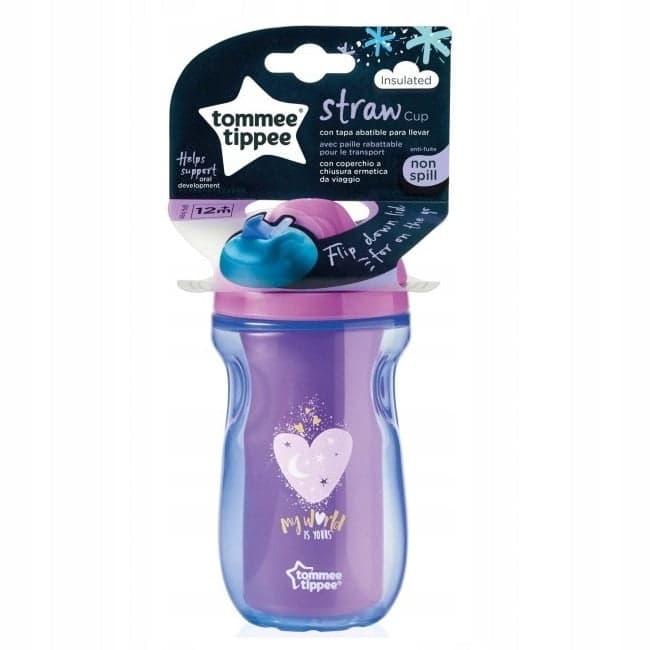 

Tommee Tippee Straw Cup bidon ze słomką niekapek 12m+ Girl 260ml