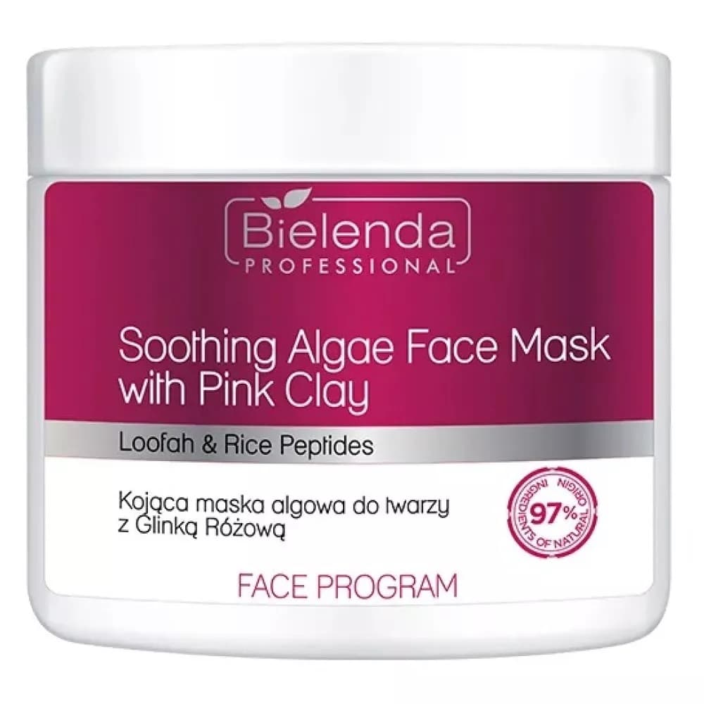 

BIELENDA PROFESSIONAL Soothing Algae Face Mask with Pink Clay kojąca algowa maska do twarzy z różową glinką 160g