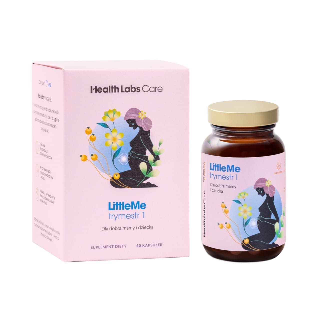 

HEALTHLABS LittleMe formuła wspierająca prawidłowy rozwój ciąży trymestr 1 60 kapsułek