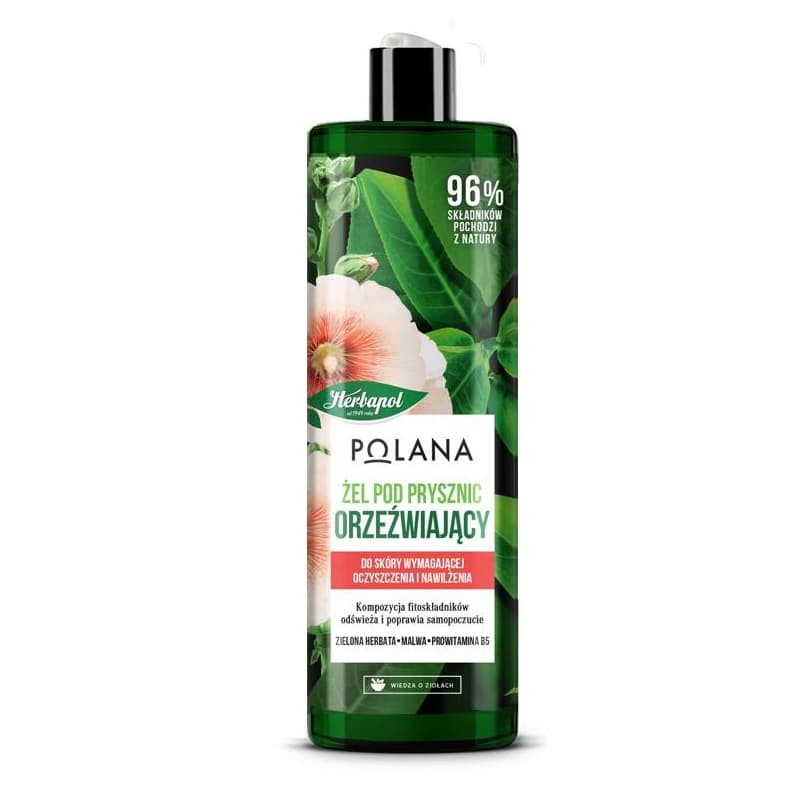 

HERBAPOL Polana Żel pod prysznic orzeźwiający - Zielona Herbata & Malwa & Prowitamina B5 400ml