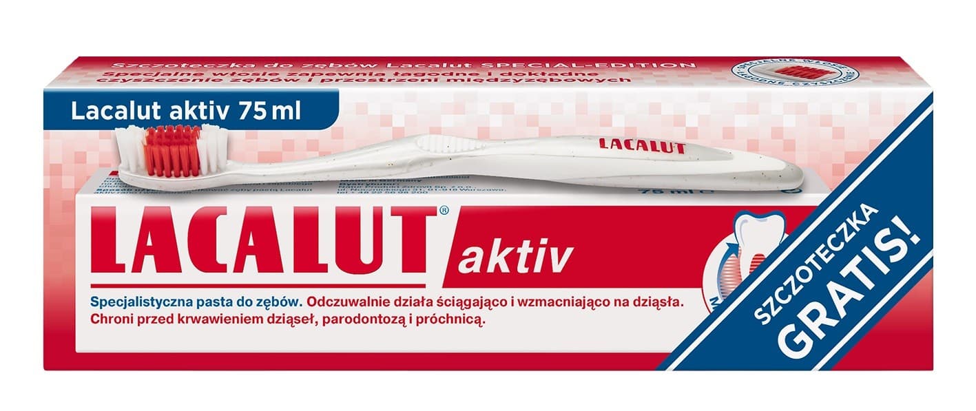 

LABOVITAL .LACALUT pasta 75ml AKTIV +szczot. czer&