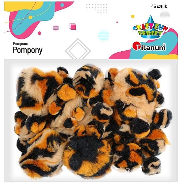 

Pompony akrylowe CĘTKI 45szt. mix rozm. 338521 TITANUM
