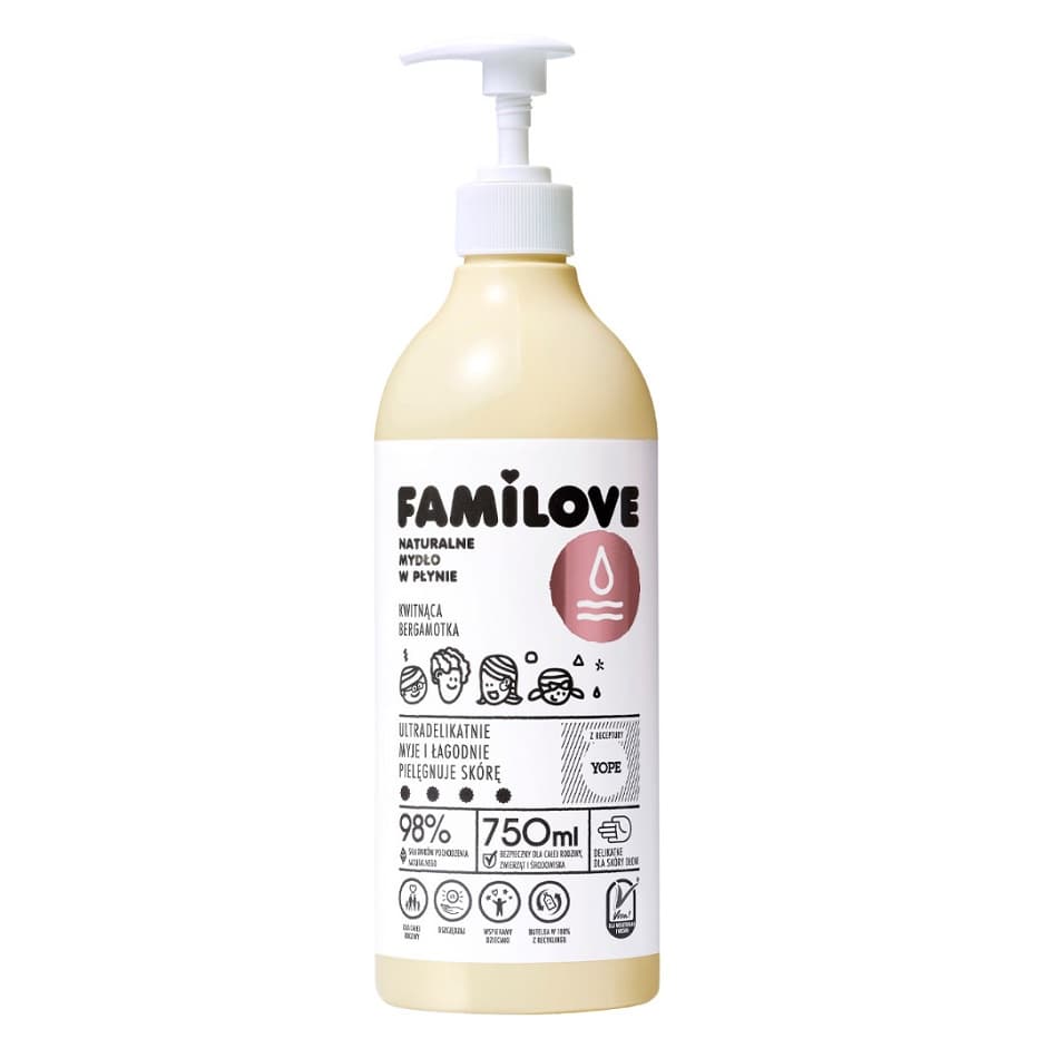 

YOPE Familove naturalne mydło w płynie Kwitnąca bergamotka 750 ml