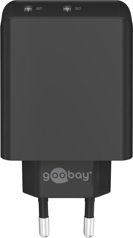 

Ładowarka sieciowa 2x USB-C 36W PD Goobay CZARNA