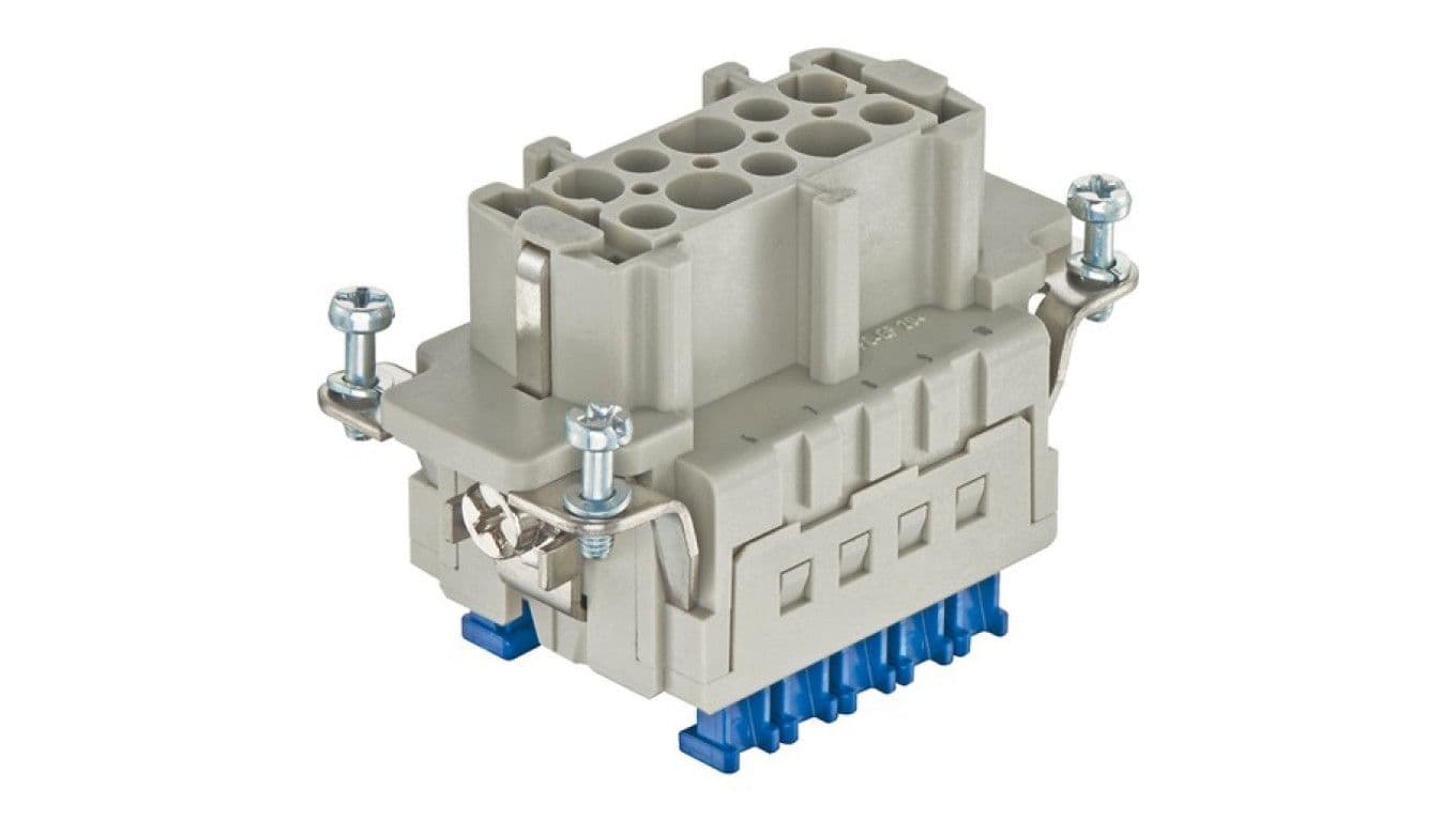 

Złącze (wkład) (0,14-2,5 mm2) 10+PE żeńskie 500V 16A Han ES Press 09330102748, 0.14-2.5 mm2) 10+pe żeńskie 500v 16a han es press 0933010274