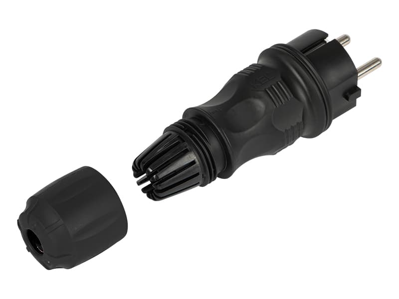 

Wtyczka WT-54 prosta czarna hermetyczna