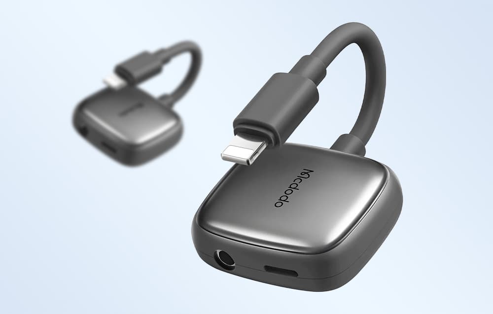 

Adapter Lightning do AUX mini jack 3.5mm + Lightning, Mcdodo CA-2740 (szary)