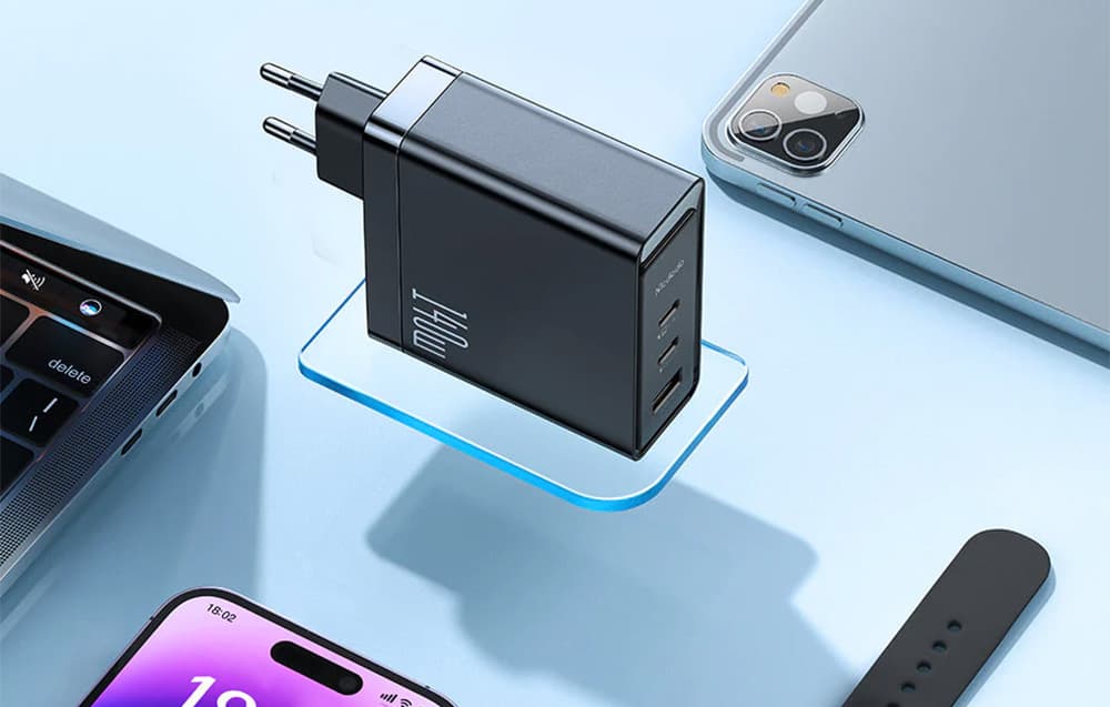 

Ładowarka sieciowa GaN 140W Mcdodo CH-2911 2x USB-C, USB-A (czarna)