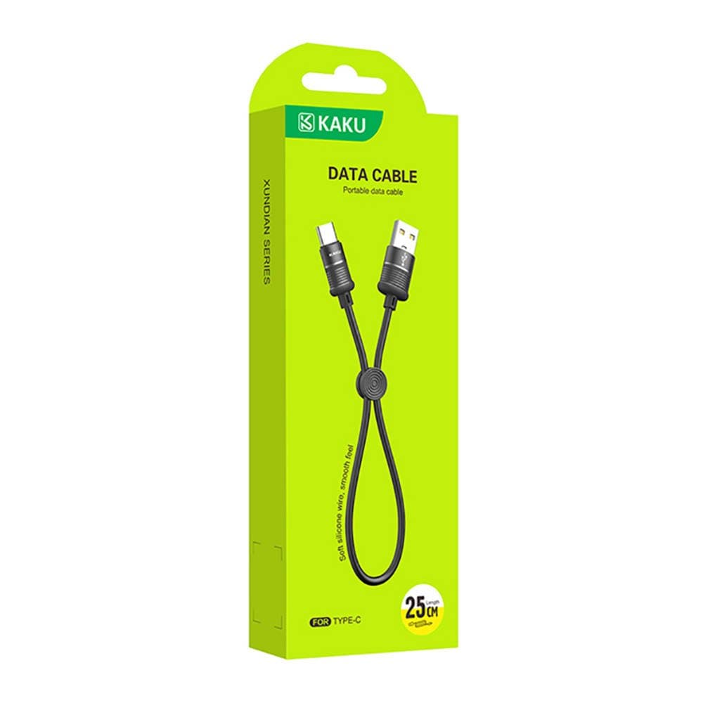 

Kabel USB 3.2A 25cm TYP C KAKU KSC-351 Szybkie Ładowanie Quick Charge 3.0 i Transmisja Danych czarny