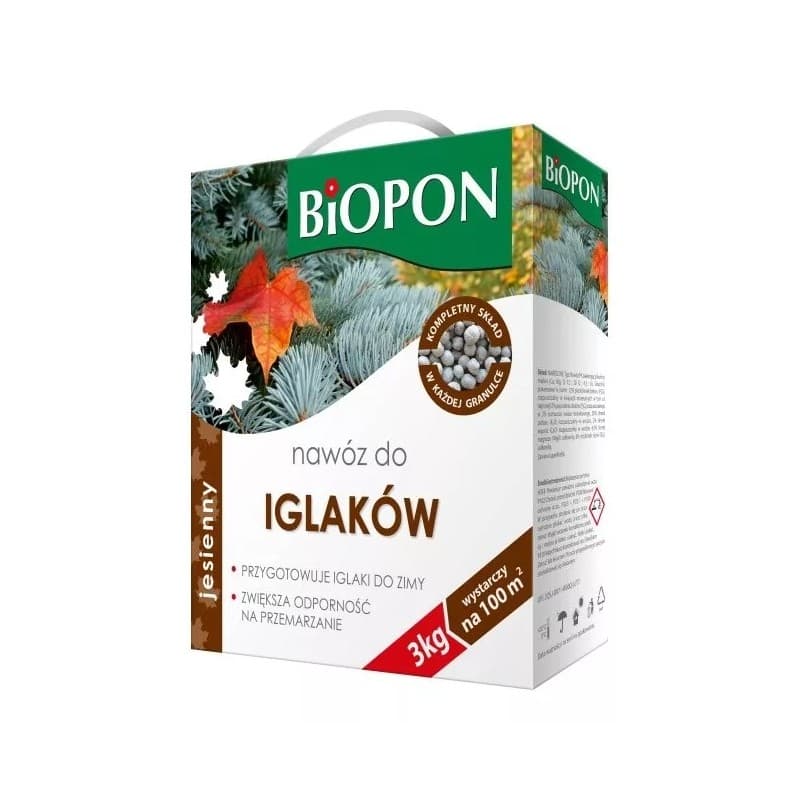 

NAWÓZ - JESIENNY DO IGLAKÓW GRANULAT KARTON Z UCHWYTEM 3 KG