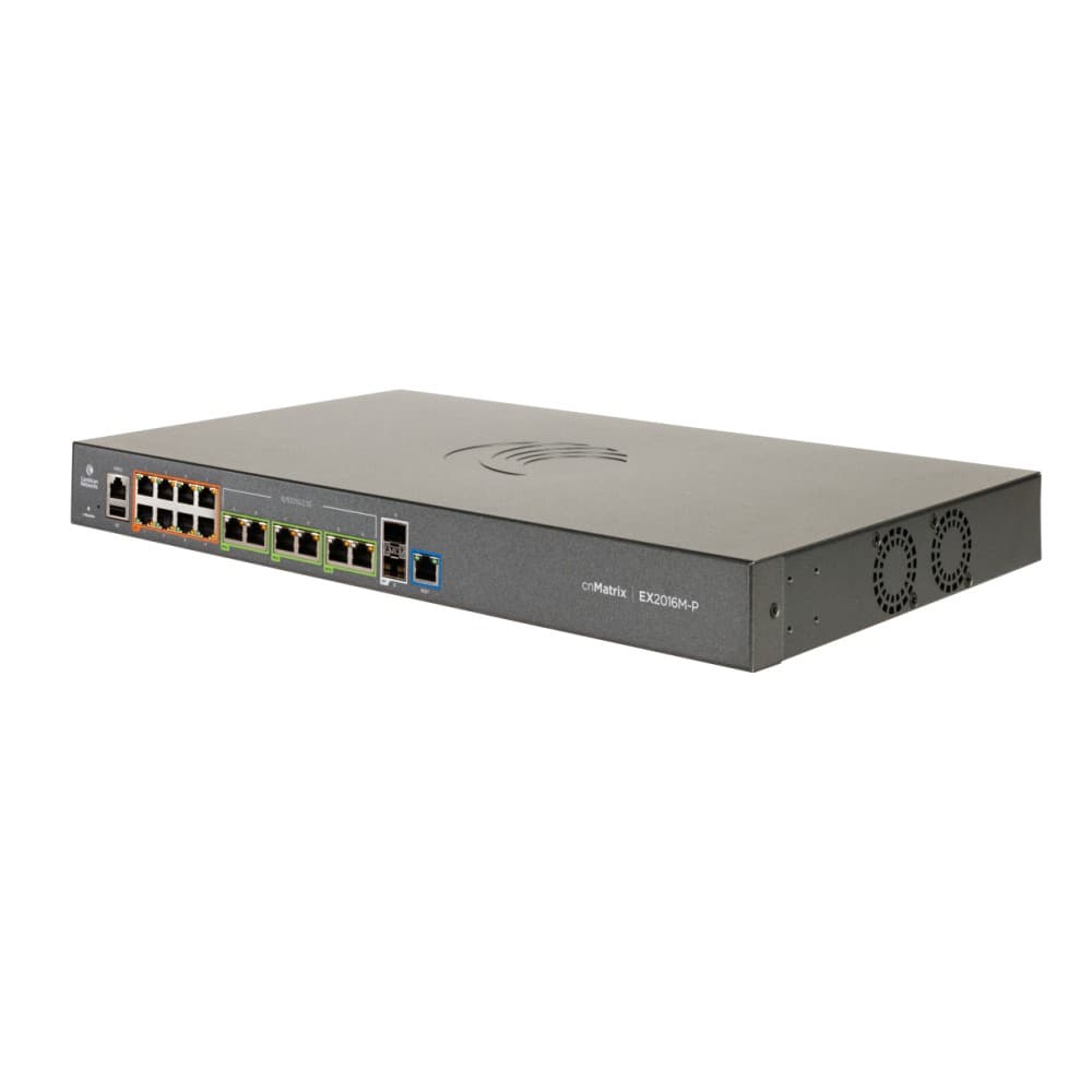 

CAMBIUM CNMATRIX INTELLIGENT ETHERNET POE SWITCH EX2016M-P, 8x 1G, 6x 2.5 GBPS, 2x SFP+, 400W