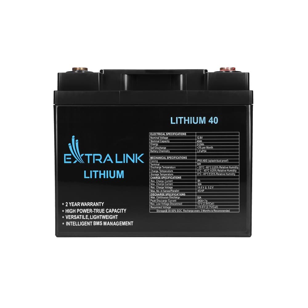 

EXTRALINK BATTERY ACCUMULATOR LITHIUM LIFEPO4 12.8V 40AH, BMS