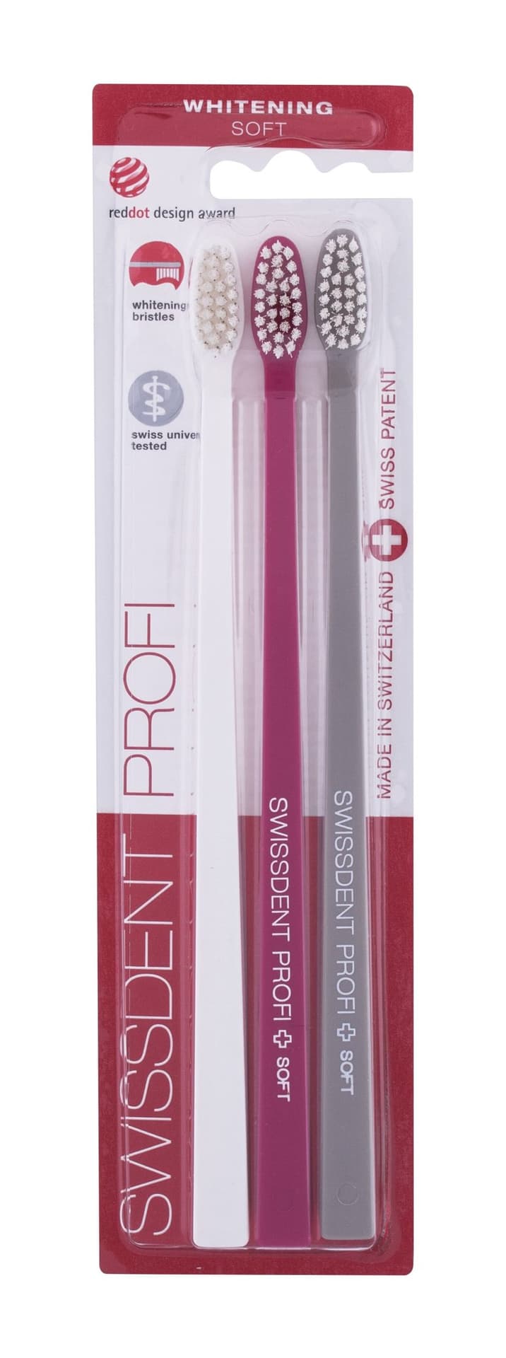 

Swissdent White, Pink, Grey Whitening Trio Profi Soft Szczoteczka do zębów 3 szt (U)