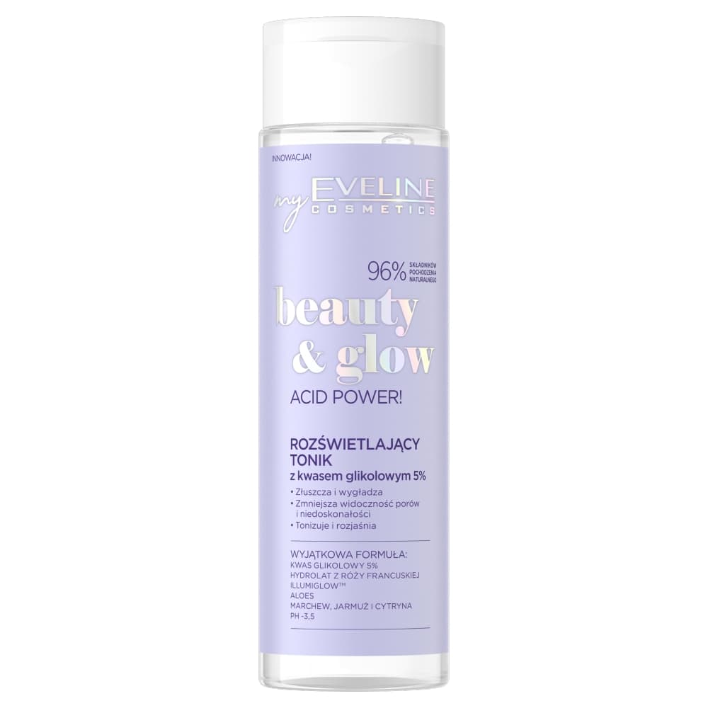 

Eveline Beauty & Glow Rozświetlający Tonik z kwasem glikolowym 200ml