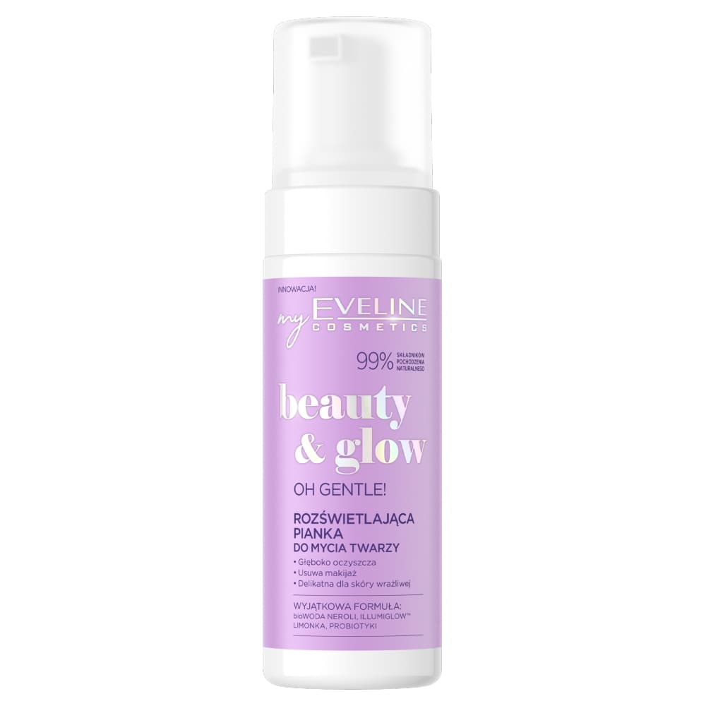 

EVELINE Beauty Glow Oh Gentle! rozświetlająca pianka do mycia twarzy 150ml