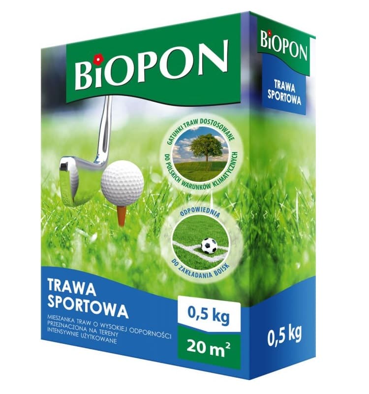 

Trawa sportowa nasiona Biopon 0,5kg 20m2 Biopon 1099