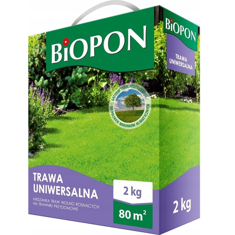 

Trawa uniwersalna nasiona Biopon 2kg 80m2 Biopon 1102