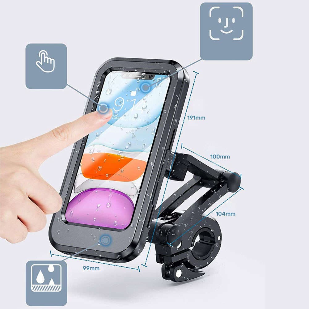 

Uchwyt rowerowy wodoodporny Alogy Waterproof Bicycle Phone Holder na kierownicę regulowany do telefonu Czarny