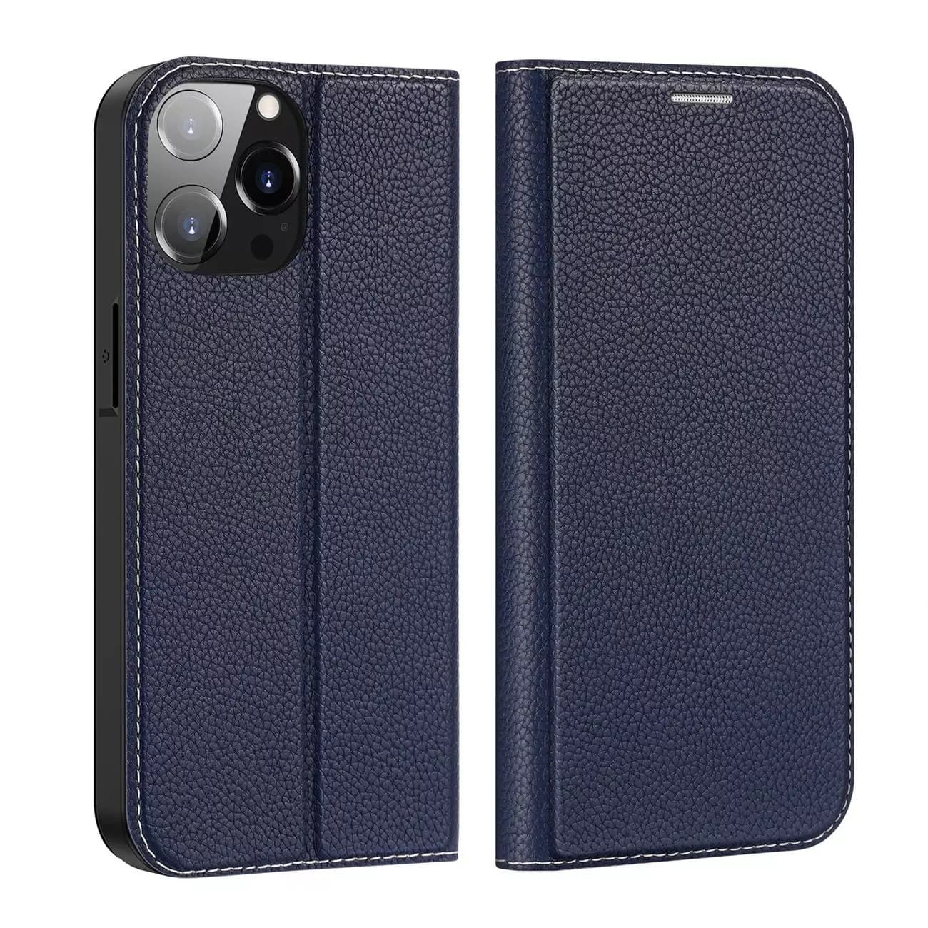 

Etui Dux Ducis Skin X2 do iPhone 14 Pro Max pokrowiec z magnetyczną klapką niebieski