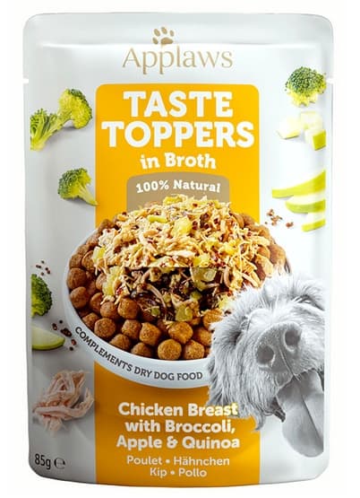 

Applaws Taste Toppers Saszetka dla psa - kurczak, brokuł, jabłko i ryż w sosie 85g