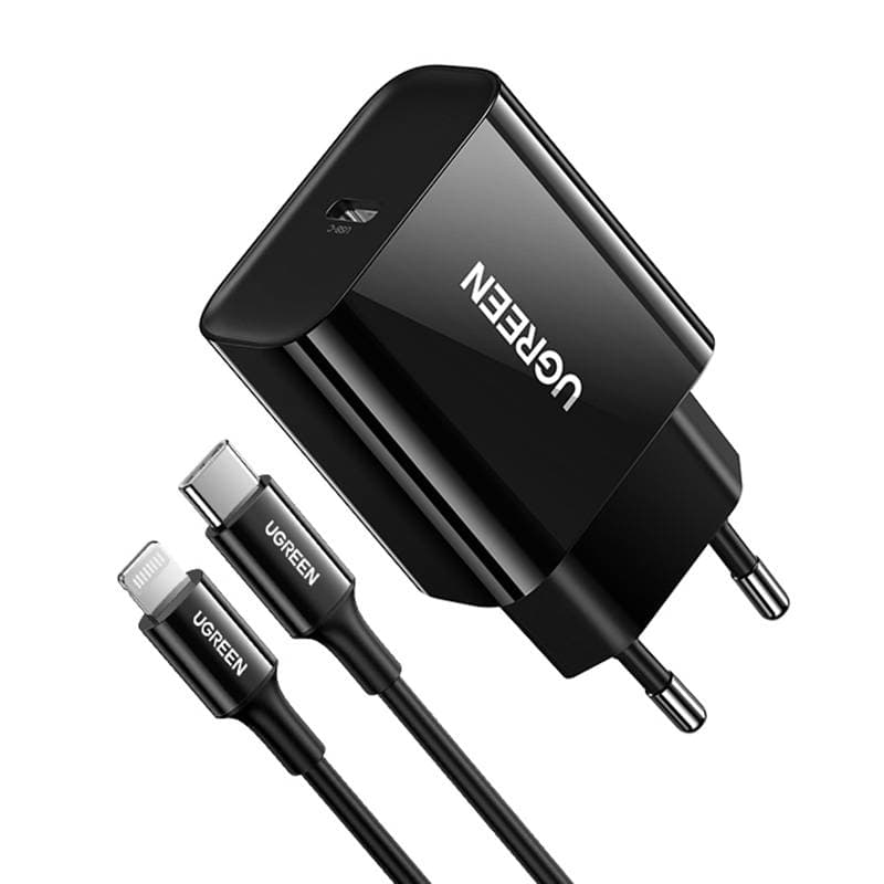 

Ładowarka sieciowa EU UGREEN USB-C, 20W, PD3.0 (czarna)