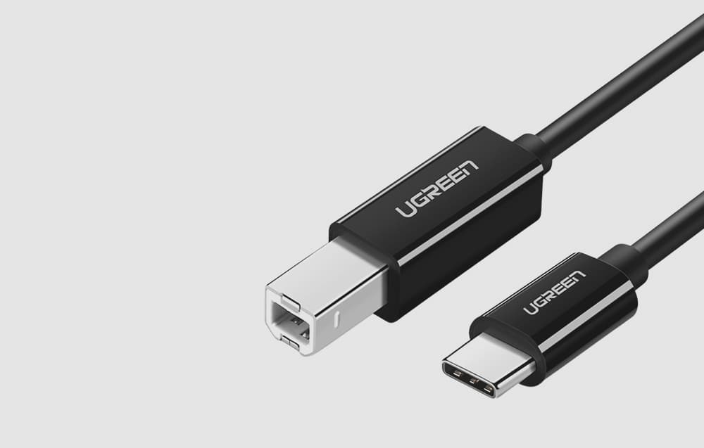 

Kabel USB-C 2.0 do USB-B UGREEN US241 do drukarki, 1m (czarny)