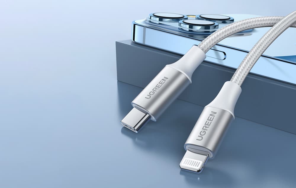 

Kabel Lightning do USB-C 2.0 UGREEN PD 3A US304, 1m