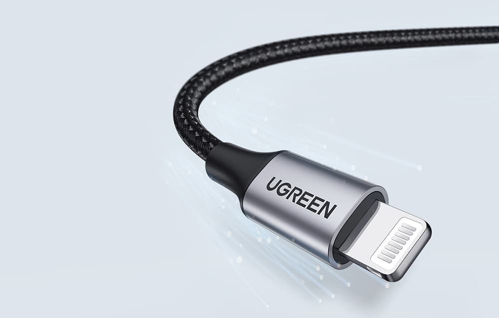 

Kabel Lightning do USB UGREEN 2.4A US199, 1.5m (czarny)