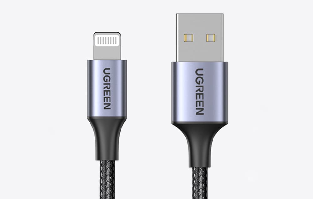 

Kabel Lightning do USB UGREEN 2.4A US199, 2m (czarny)