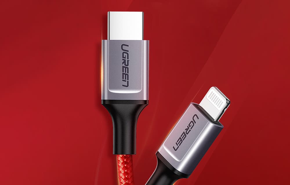 

Kabel USB-C do Lightning UGREEN, 1m (czerwony)