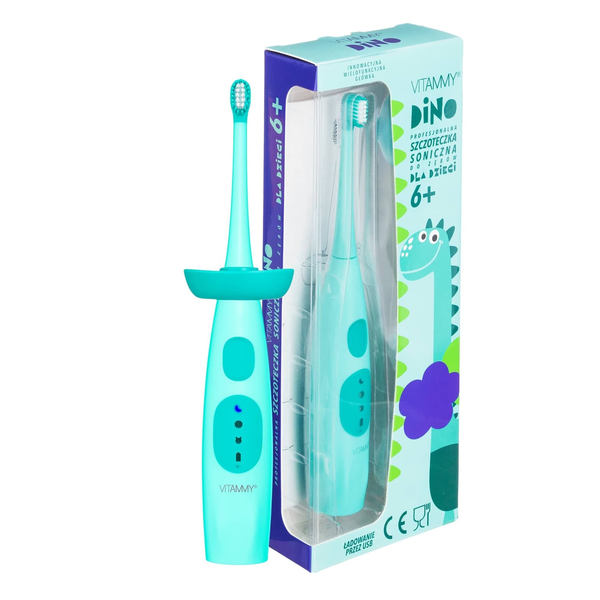 

VITAMMY Dino / tourqouise Szczoteczka soniczna dla dzieci 6 +