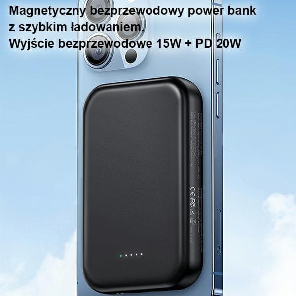 

USAMS Powerbank PB66 10000mAh 20W PD Magnetic Wireless Two-Way Fast Charge biały/white 10KCD18002 (US-CD180)