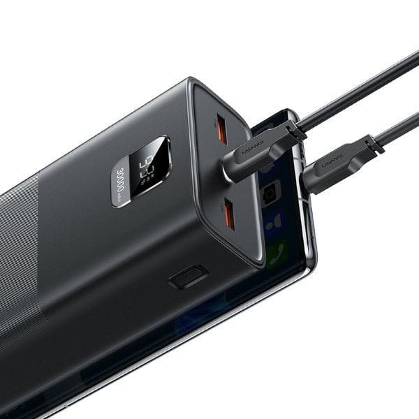 

USAMS Powerbank PB68 30000mAh 65W QC3.0+PD Fast Charge + kabel USB-C/USB-C 100W czarny/black ATXLOGTC01 (US-CD185)
